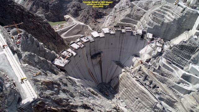 Yusufeli Barajında Üst Seviye Önlemlerle Çalışmalar Sürüyor.
